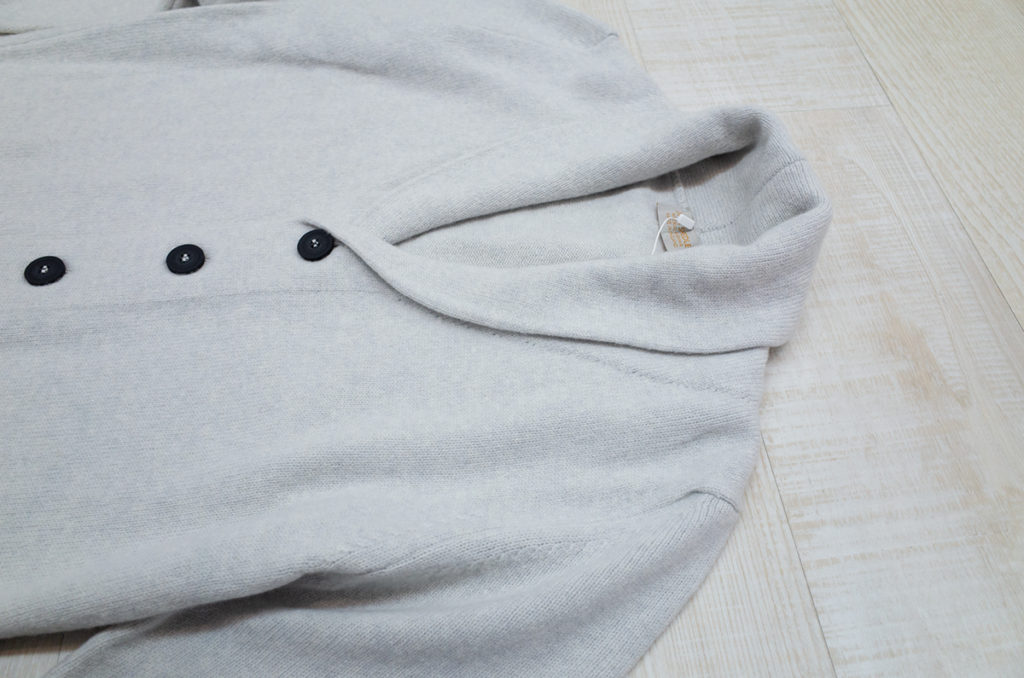 ジョンスメドレーカシミヤメリノショールカラーカーディガンCRESTWOODソフトグレイ