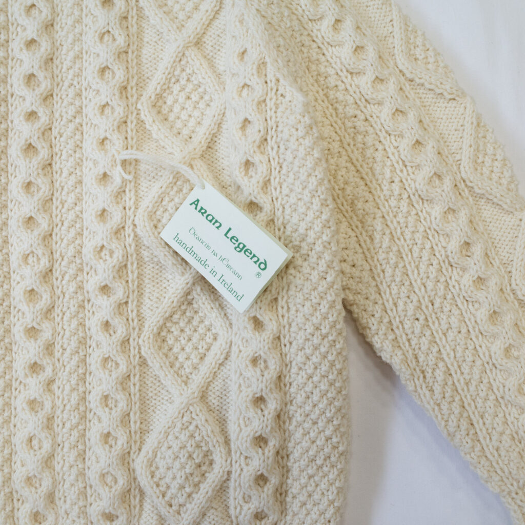 アランレジェンド・クルーネックセーター・ホワイト