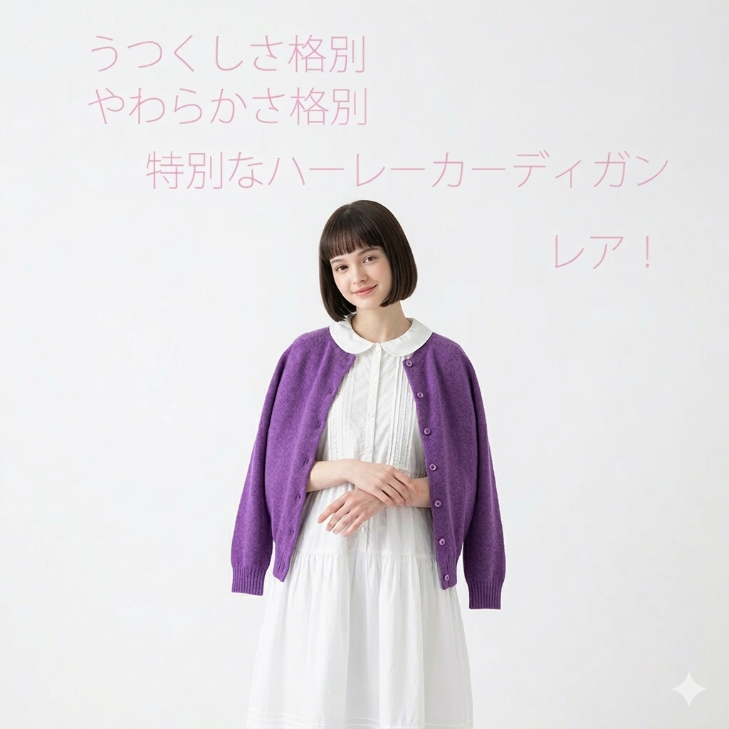 ハーレーオブスコットランド
スーパーファインラムズウールカーディガンラプチュア